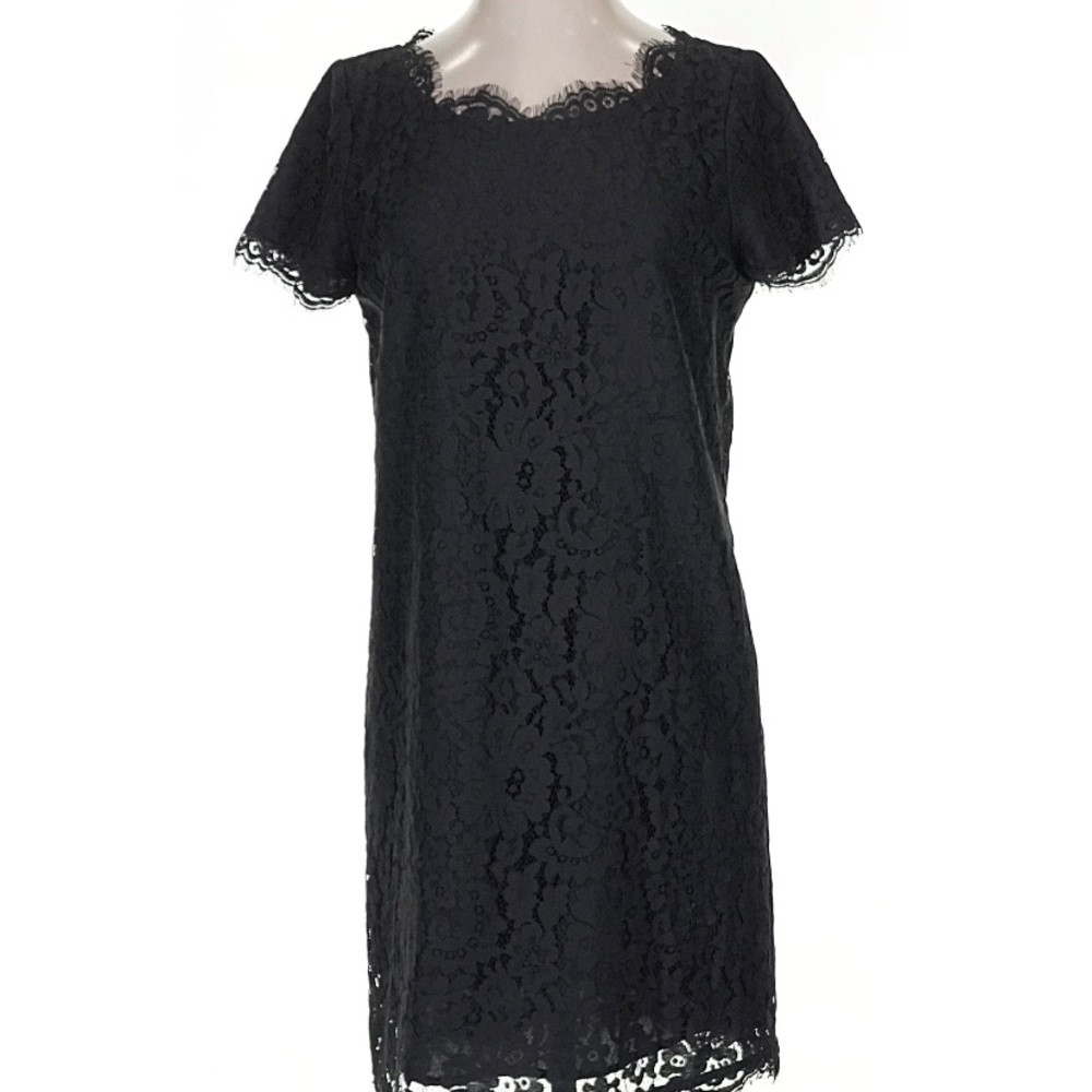 Joie black lace cocktail party dress small S short sleeve RARE HTF GORGEOUS !!